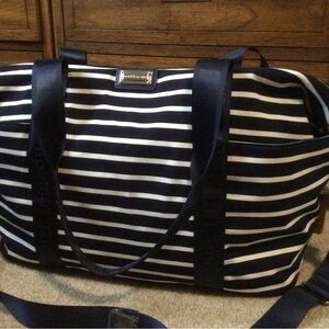MADDEN GIRL NAVY & WHITE STRIPED WEEKENDER— BRAND NEW WITH TAGS